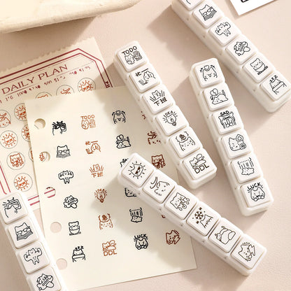 JRNL Co. Cat Emoji Stamp Block Set