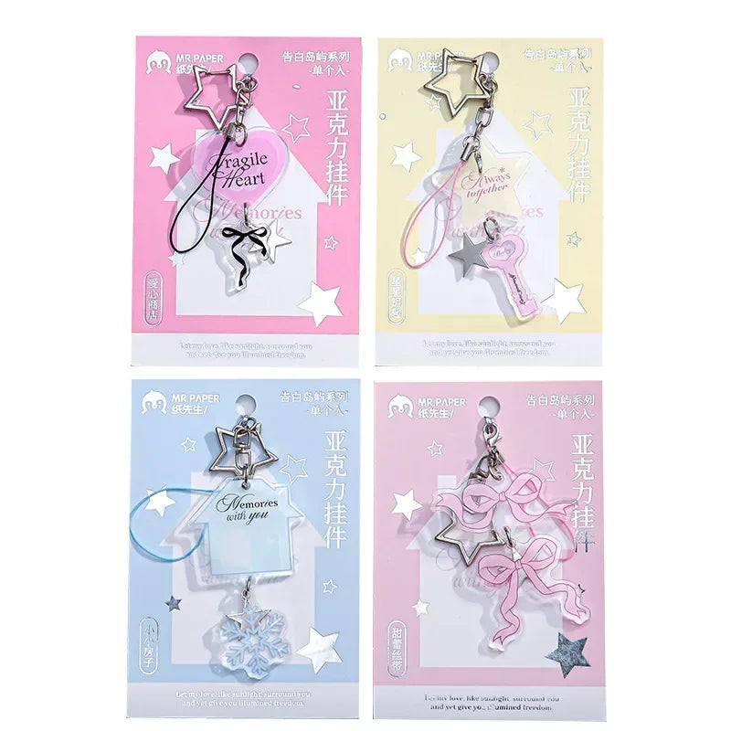 Lighthearted Acrylic Pendant Keychain