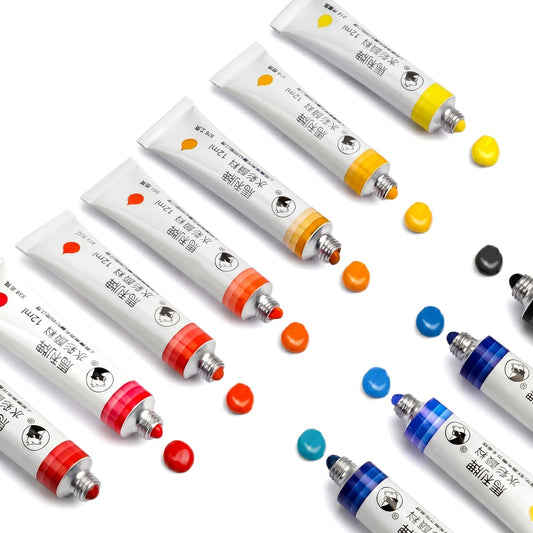Marie's 36 Colors Watercolor Paint Set 12ml Aluminum Tube Single Refill Pigment for Artist Hand Painting Art Drawing Supplies