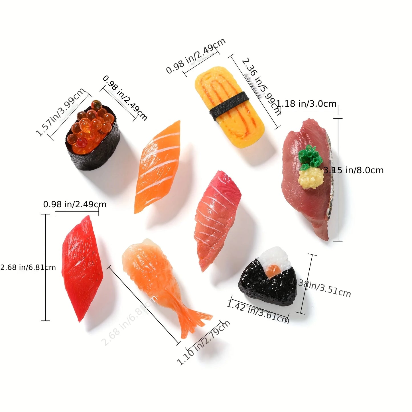 Simulation Sushi Magnet Set of 8