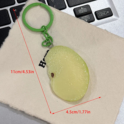 Semi-Glossy Fruit Slice Keychain