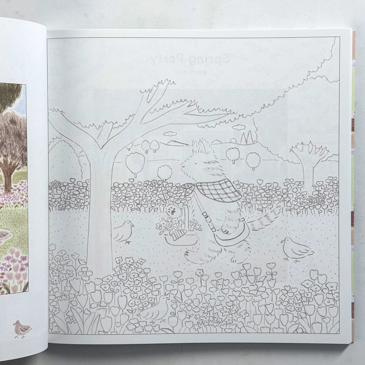 Pastel Town Small Happiness Coloring Book By Japanese Illustrator Aito Lovely Animals' Daily Life Coloring Pages Book