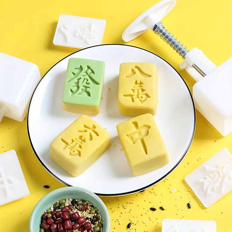 Mahjong Tile Shaped Mooncake Mold Set