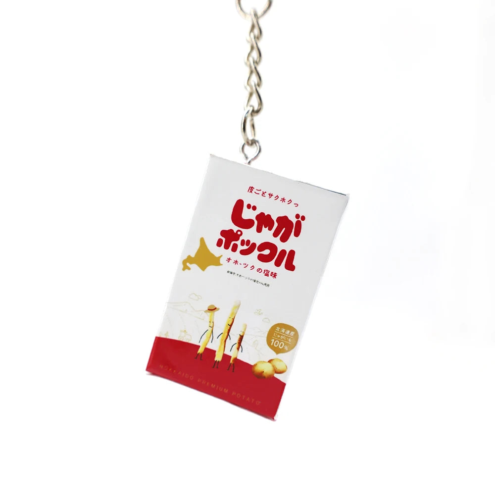 Simulated Box of Jaga Pokkuru (じゃがポックル) Potato Sticks Keychain