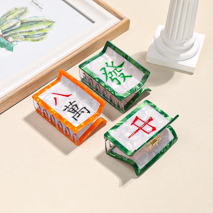 Mahjong Hair Claw Clip