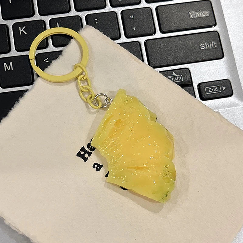 Semi-Glossy Fruit Slice Keychain