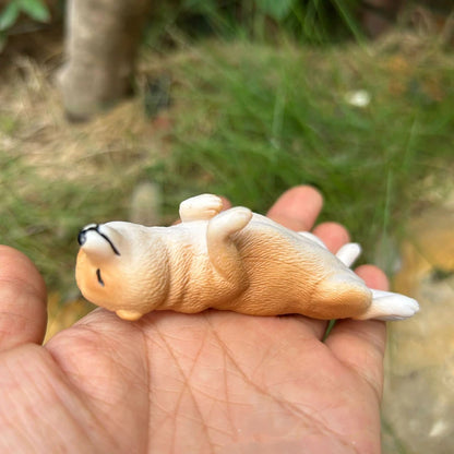 PVC Realistic Sleeping Shiba Inu Replica