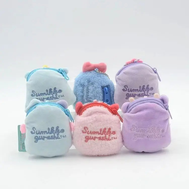 Shirokuma Penguin Tonkatsu Neko Tokage Ebifurai Plush Coin Purse Keychain