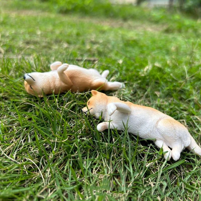 PVC Realistic Sleeping Shiba Inu Replica