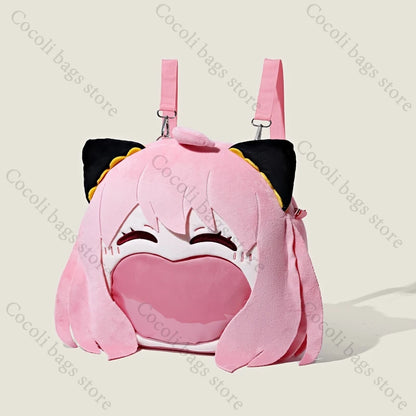 SPY×FAMILY Anya Forger Big Mouth Ita Backpack for Women Itabag Transparent Pocket Shoulder Bag Backpack Woman Bags