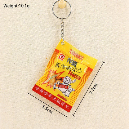 Simulated Package of Menglembu Crispy Peanuts (萬里脆花生) Keychain