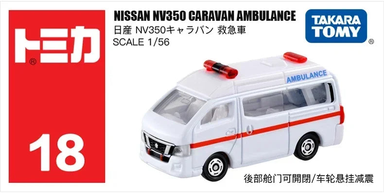 Takara Tomy Tomica Diecast 1/64 Police Car Series Fire Truck Ambulance Vehicle Helicopter Alloy Model Kids Toys Boys