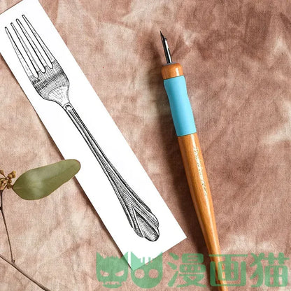 Japan TACHIKAWA T25 T36 T40 Cartoon Penholder Calligraphy Dip Pen Tool with Pen Cap