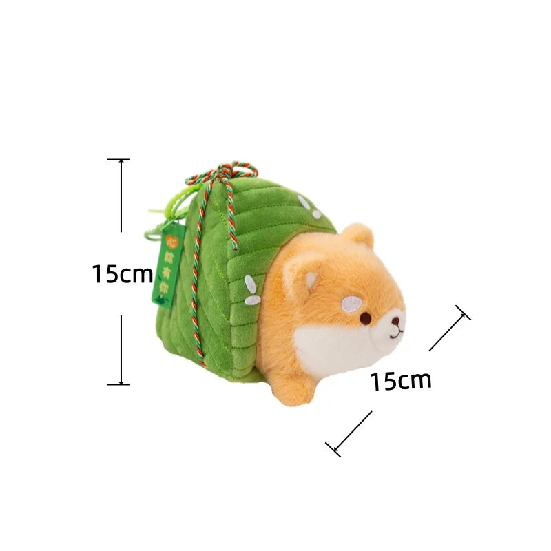 Zongzi Plush Toys Adorably Capybara Pig Shiba Inu Stuffed Doll Backpack Pendant Keychain Decor Toys Dragon Boat Festival Gifts
