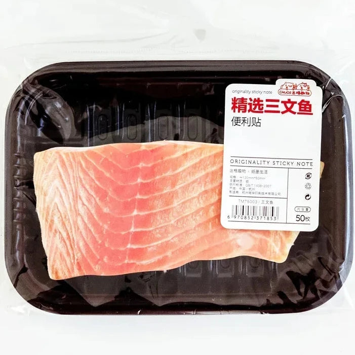 CHUGU 50 Sheet Hyper-Realistic Pack of Meat Memo Pad