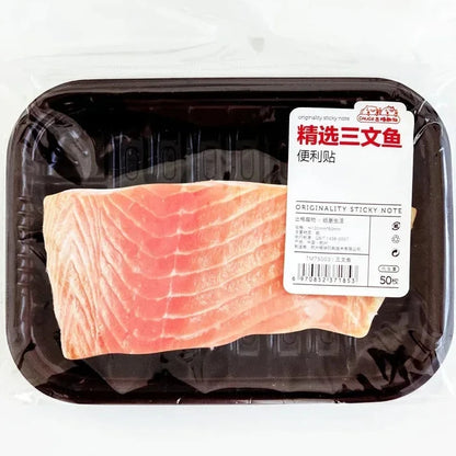 CHUGU 50 Sheet Hyper-Realistic Pack of Meat Memo Pad