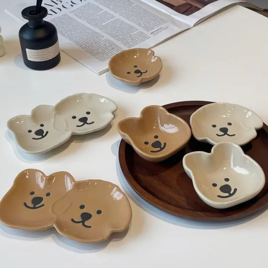 Dog/Bear Ceramic Sauce Dish