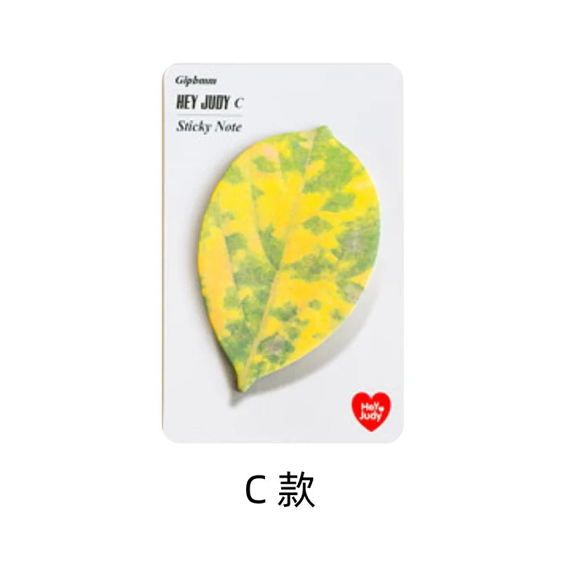 25 Sheet Die-Cut Leaf Memo Pad