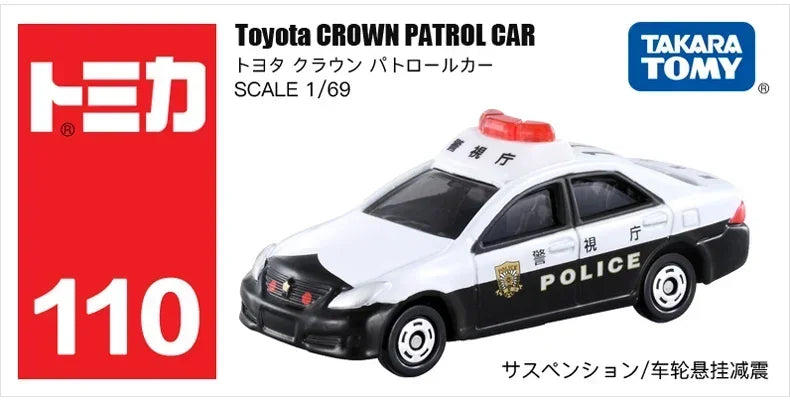 Takara Tomy Tomica Diecast 1/64 Police Car Series Fire Truck Ambulance Vehicle Helicopter Alloy Model Kids Toys Boys