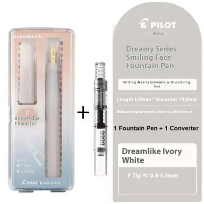 PILOT Transparent Kakuno Fountain Pen with 0.4-0.7mm Nib