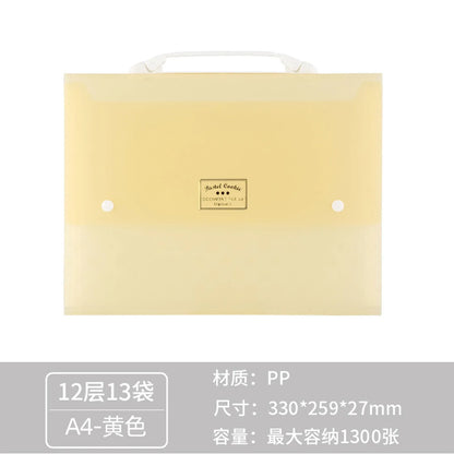 KOKUYO Pastel Cookie 13 Pocket Expanding File Folder