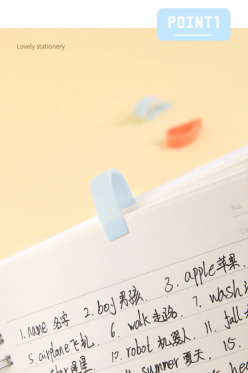 KOKUYO Silicone Novelty Bookmark Set of 6