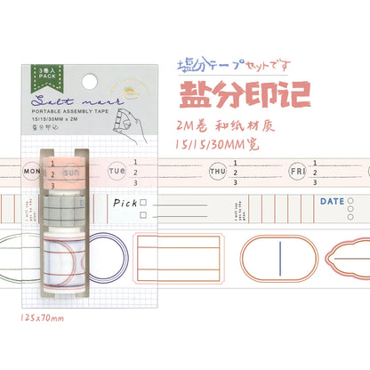 Washi Tape Roll Pack of 3
