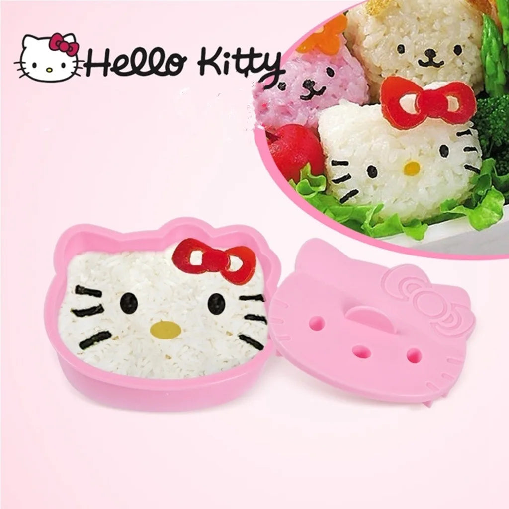 kawaii Hello Kitty Breakfast Sandwich Mold Anime KT Cartoon Bread Biscuit Embosser Cake Tool Diy Making Mold Kitchen Accessories