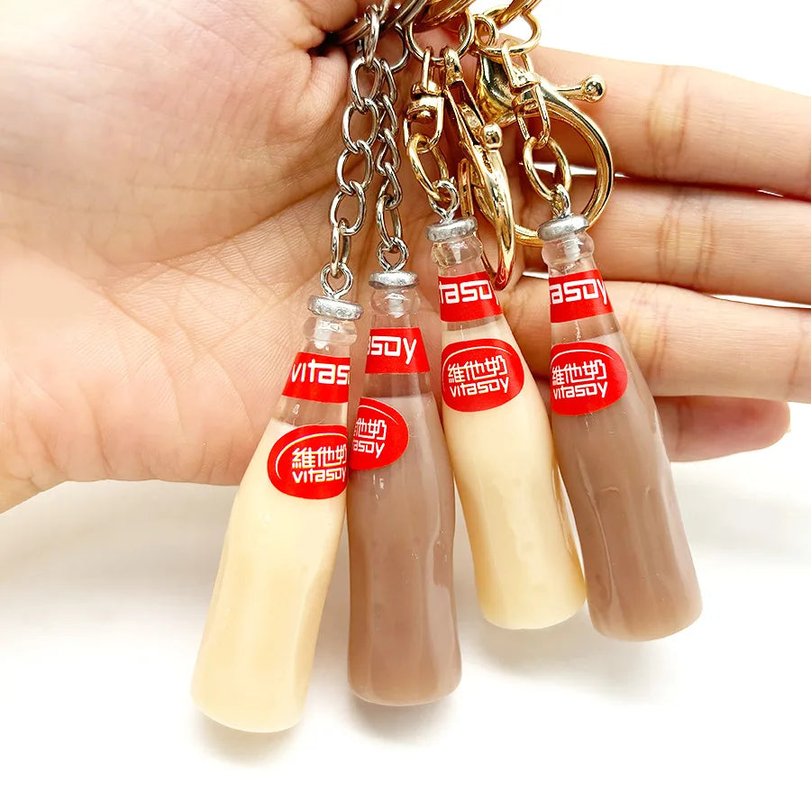 Simulated Bottle of Vitasoy Keychain