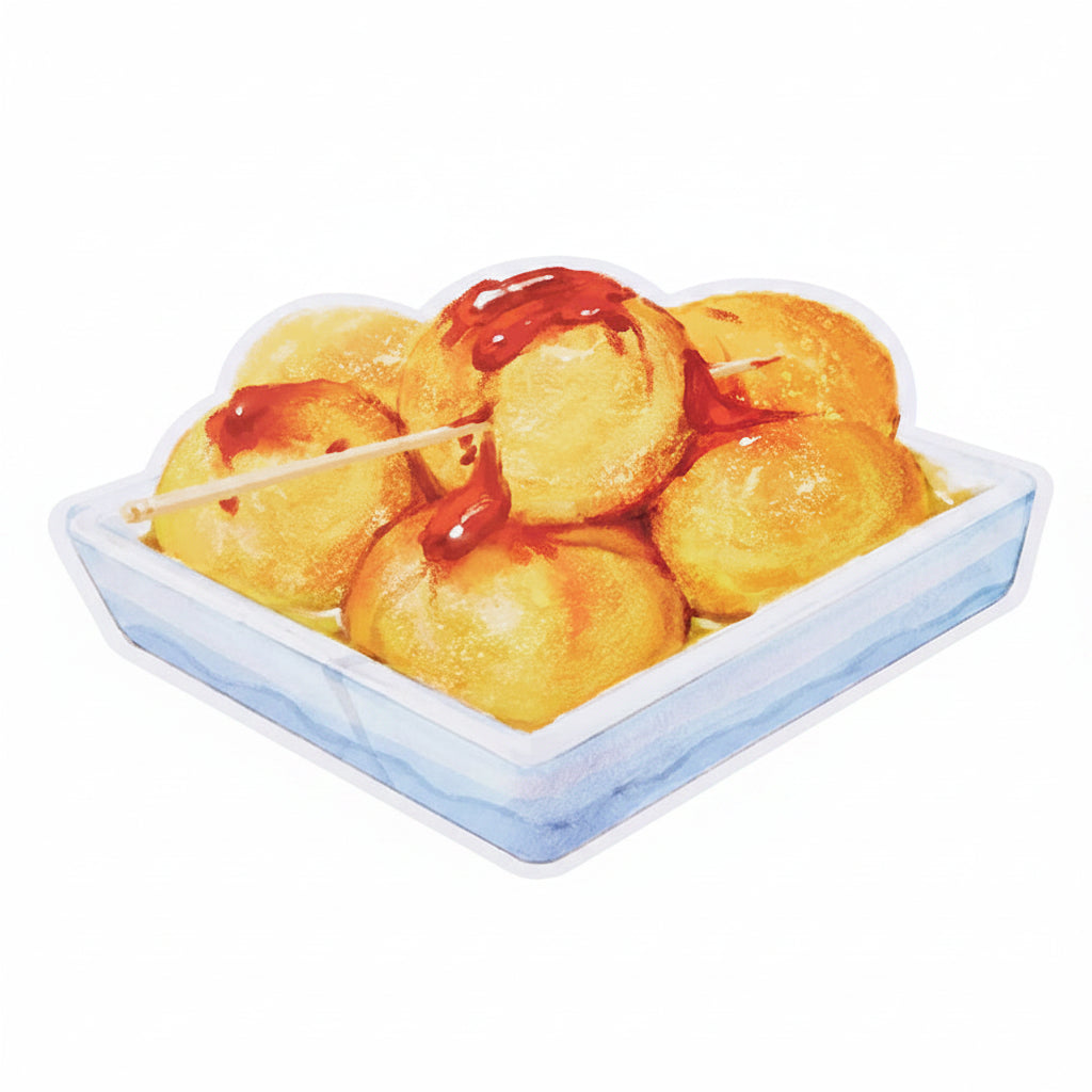 Watercolor Hong Kong Food Illustration Postcard Set