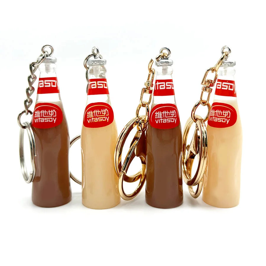 Simulated Bottle of Vitasoy Keychain