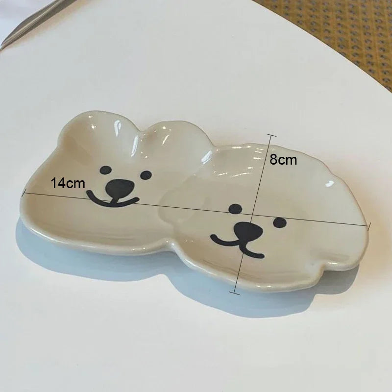 Dog/Bear Ceramic Sauce Dish