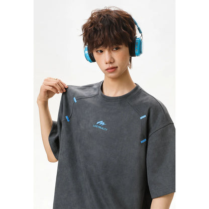 Textured Cotton T-Shirt