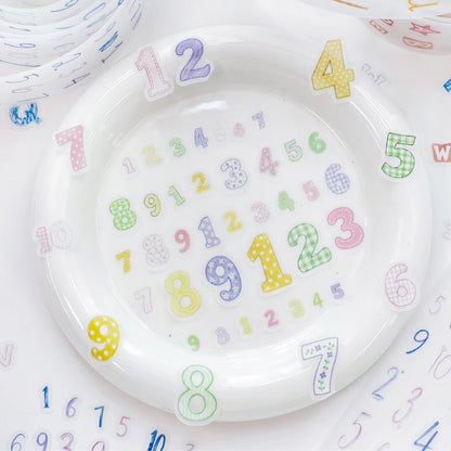 MUGUANG “Daily ‘Composition” Number and Letter Sticker Roll