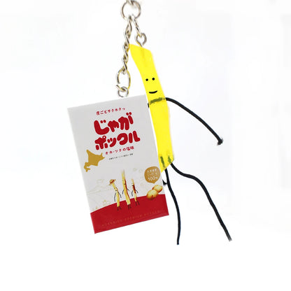 Simulated Box of Jaga Pokkuru (じゃがポックル) Potato Sticks Keychain