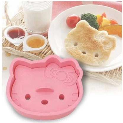 kawaii Hello Kitty Breakfast Sandwich Mold Anime KT Cartoon Bread Biscuit Embosser Cake Tool Diy Making Mold Kitchen Accessories
