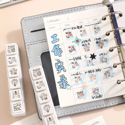 JRNL Co. Cat Emoji Stamp Block Set