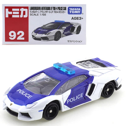 Takara Tomy Tomica Diecast 1/64 Police Car Series Fire Truck Ambulance Vehicle Helicopter Alloy Model Kids Toys Boys