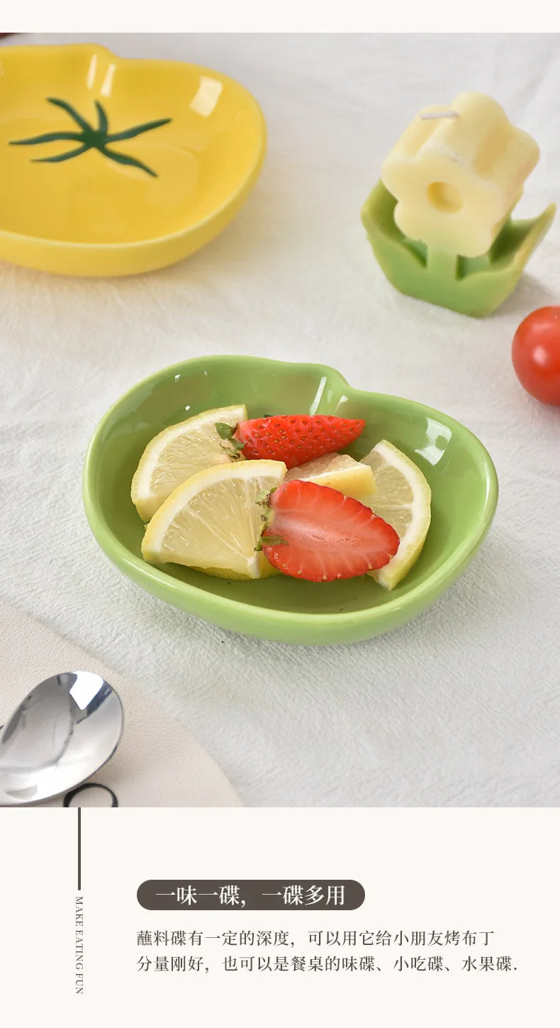 Tomato Shaped Ceramic Sauce Dish