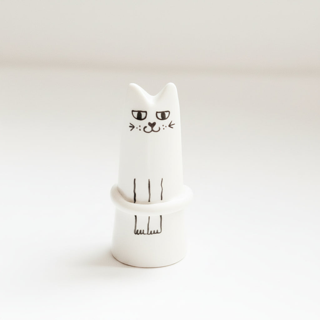 Mildly Ugly Ceramic Kitten Vase