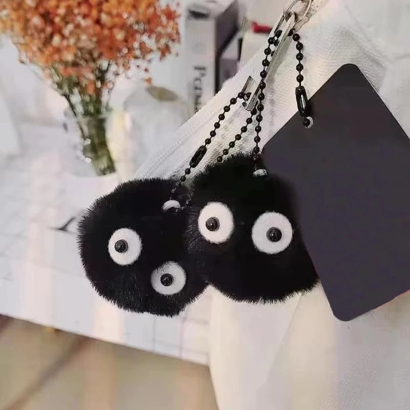 千と千尋の神隠し (Spirited Away) Soot Sprite Black Pompom Pendant