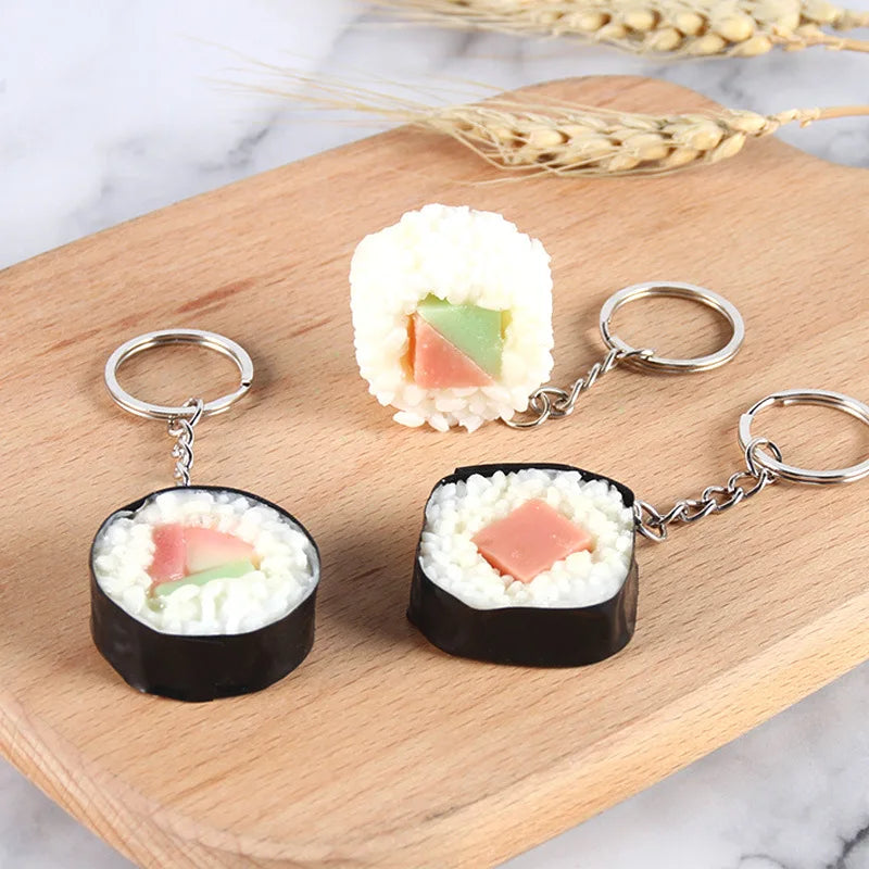 Simulation Sushi Roll Keychain