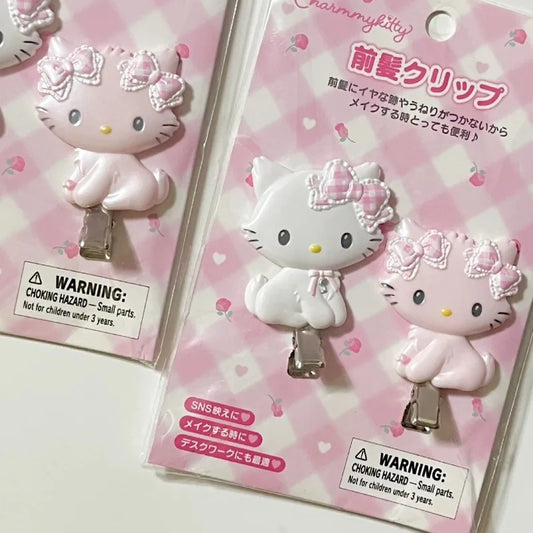 New Sanri Charmmy Kitty Hair Clips Cartoon Decor Barrette Clip Fashion Women Seamless Bangs Clip Cute Duckbill Clip for Party