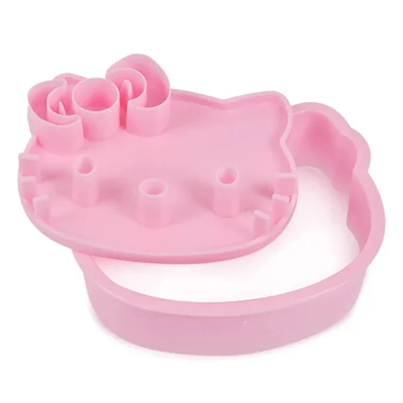 kawaii Hello Kitty Breakfast Sandwich Mold Anime KT Cartoon Bread Biscuit Embosser Cake Tool Diy Making Mold Kitchen Accessories