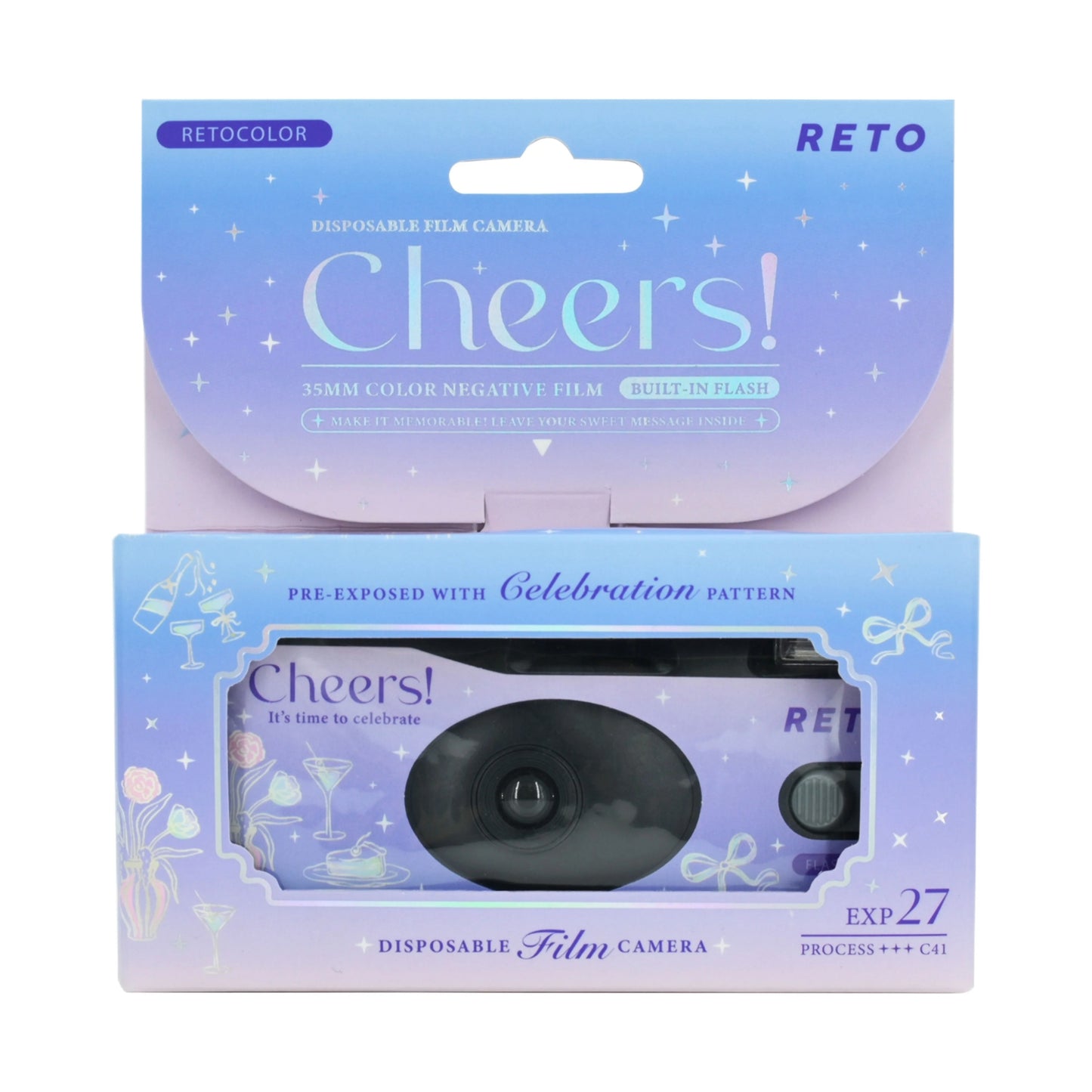 RETO Catcha/Cheers Special Effects Disposable Film Camera with 27 Shots Available