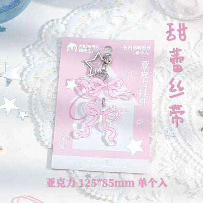 Lighthearted Acrylic Pendant Keychain