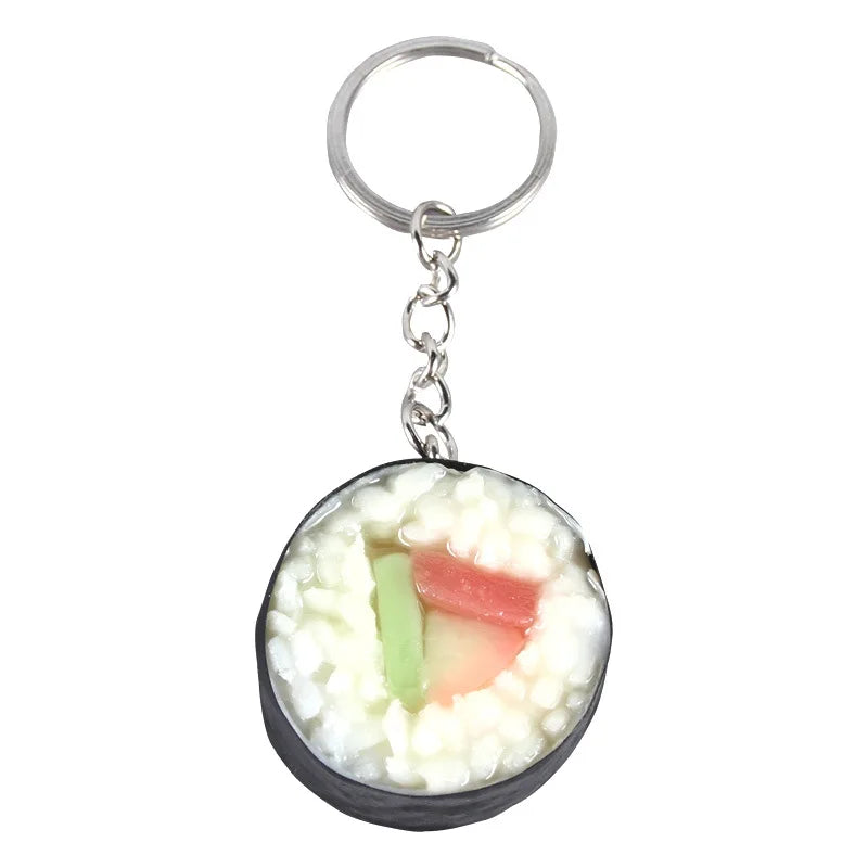 Simulation Sushi Roll Keychain