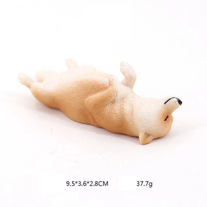 PVC Realistic Sleeping Shiba Inu Replica