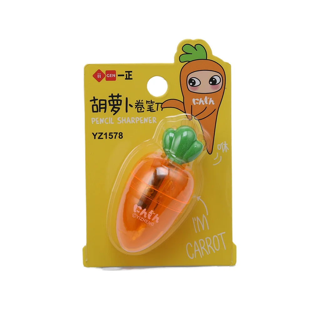 Carrot Pencil Sharpener With Eraser
