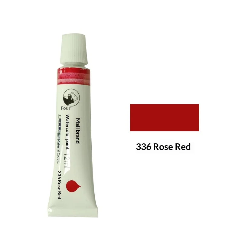 Marie's 36 Colors Watercolor Paint Set 12ml Aluminum Tube Single Refill Pigment for Artist Hand Painting Art Drawing Supplies